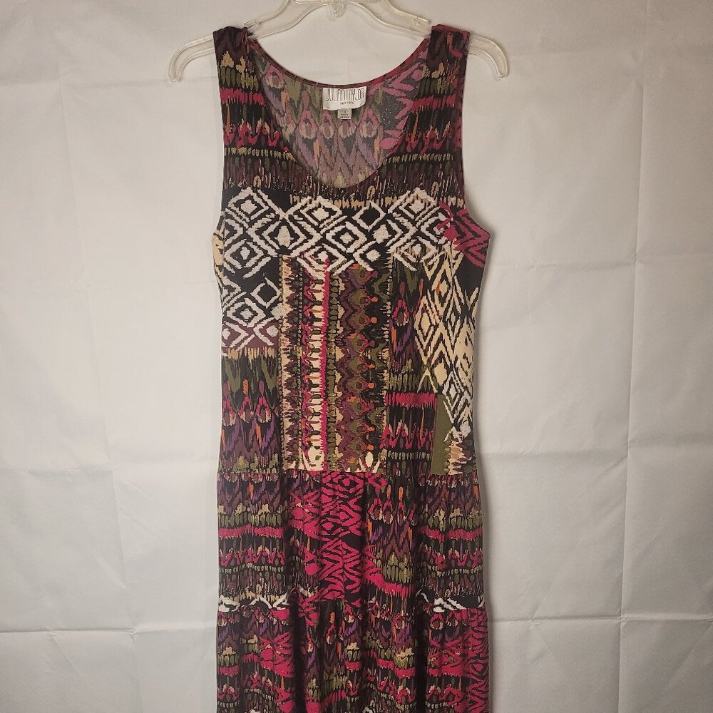 Julian Taylor New York Womens Geometric Boho Sleeveless Dress Size 10